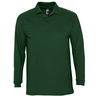 Langarm-Polo, 100% Baumwolle | bis 2XL, Farben: golfgreen