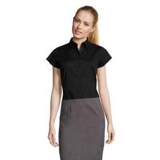 EXCESS Damen Stretch-Bluse 1/2-Arm | bis 3XL, Farben: black