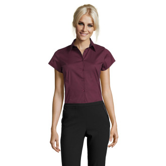 EXCESS Damen Stretch-Bluse 1/2-Arm | bis 3XL, Farben: burgundy