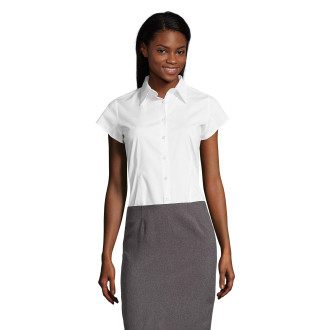 EXCESS Damen Stretch-Bluse 1/2-Arm | bis 3XL, Farben: white