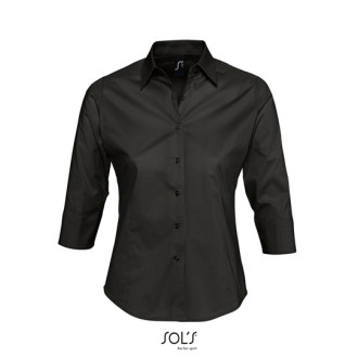 EFFECT Damen Stretch-Bluse 3/4-Arm, Farben: black