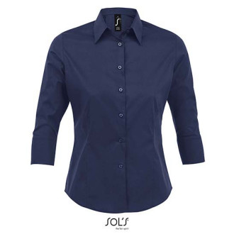 EFFECT Damen Stretch-Bluse 3/4-Arm, Farben: dark blue