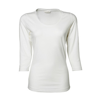 Ladies 3/4 Sleeve Stretch Top | bis 3XL, Farben Tee Jays: white