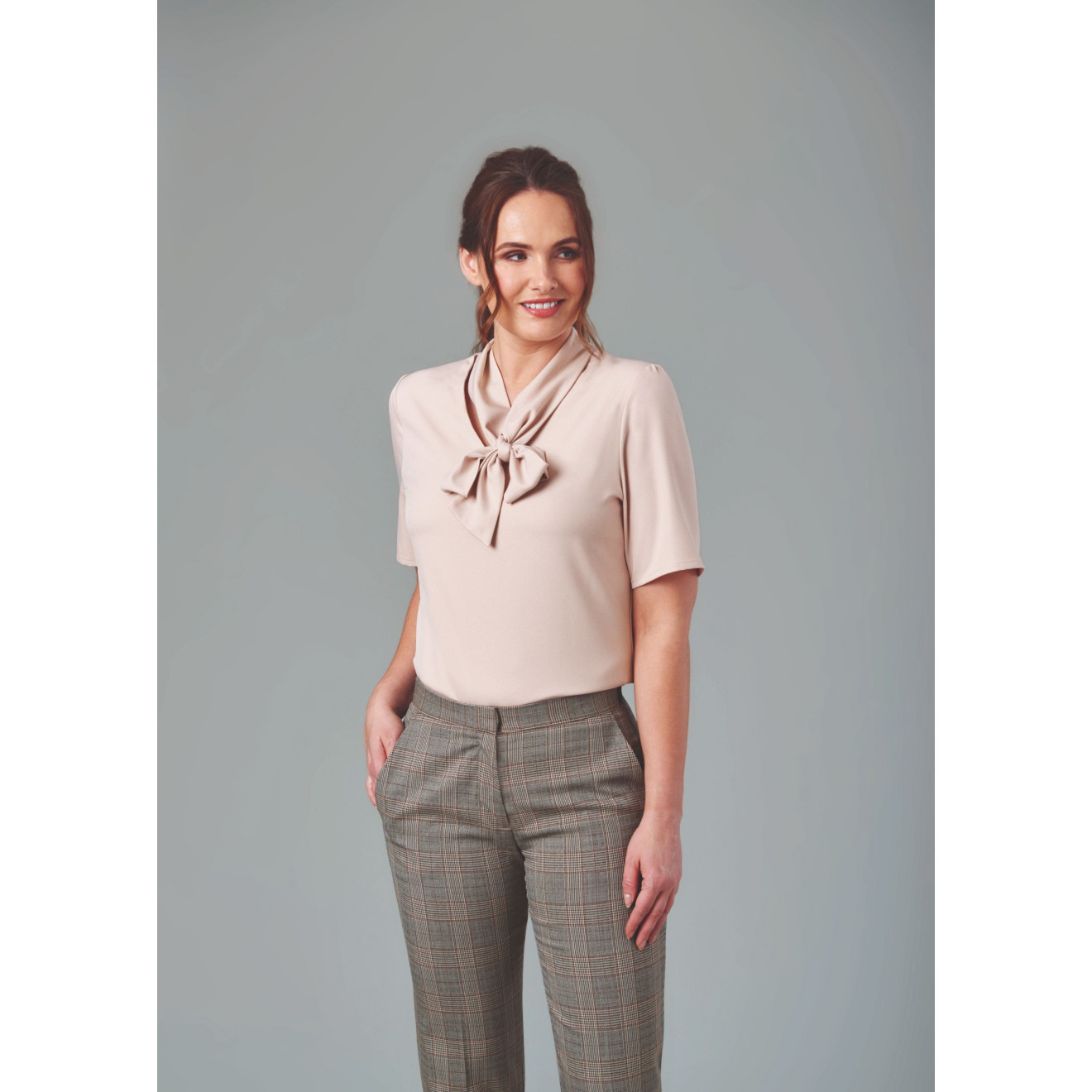 Schleifen-Bluse FLAVIA | 1/2-Arm