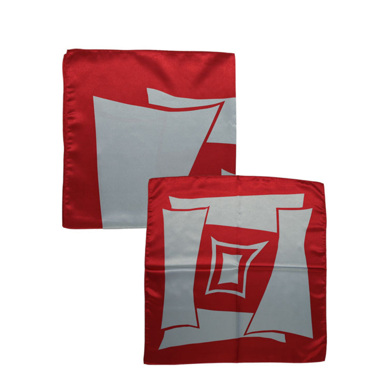 Damentuch | rot-silber