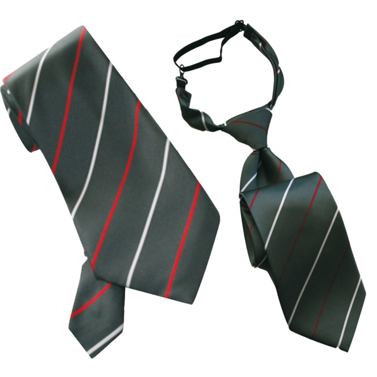 Krawatte: Langbinder oder Regattes | anthrazit-gestreift