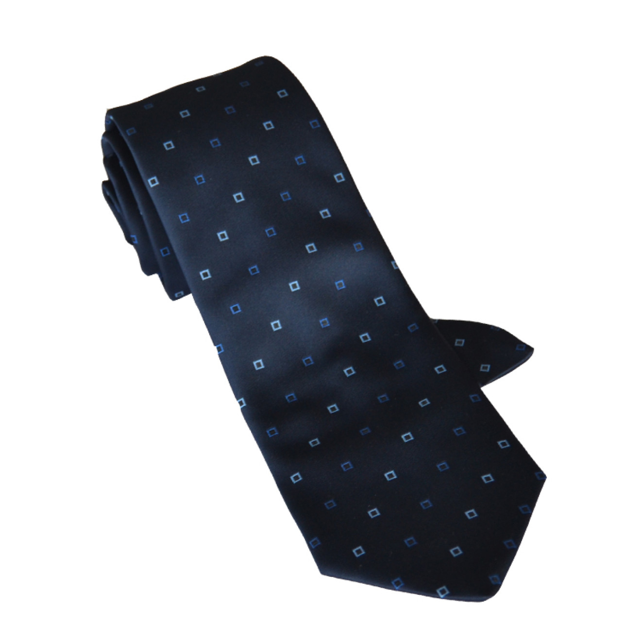 Krawatte (Langbinder) | blau mit Einwebungen