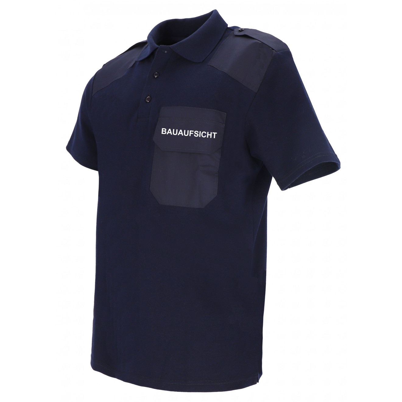 SECURITY-Polo mit Schulterklappen, Brusttasche & Besatz | bis 6XL