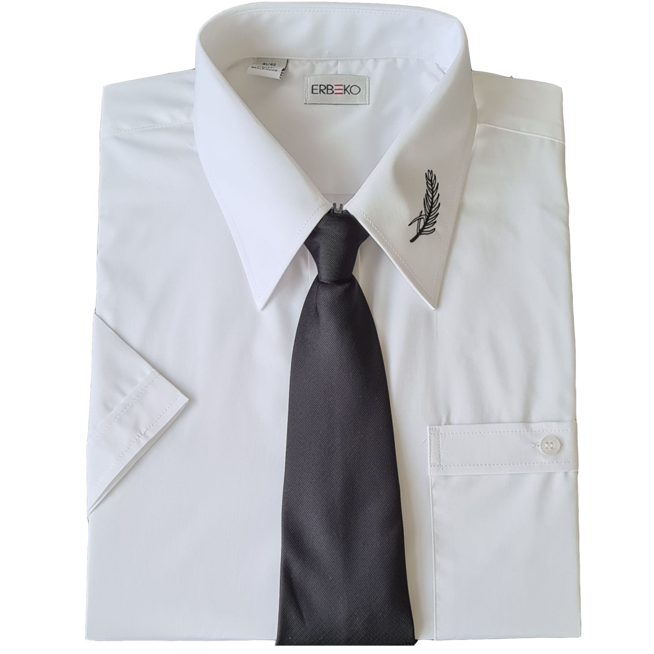 Bestatter-Motivhemd 1/2-Arm | Palmwedel