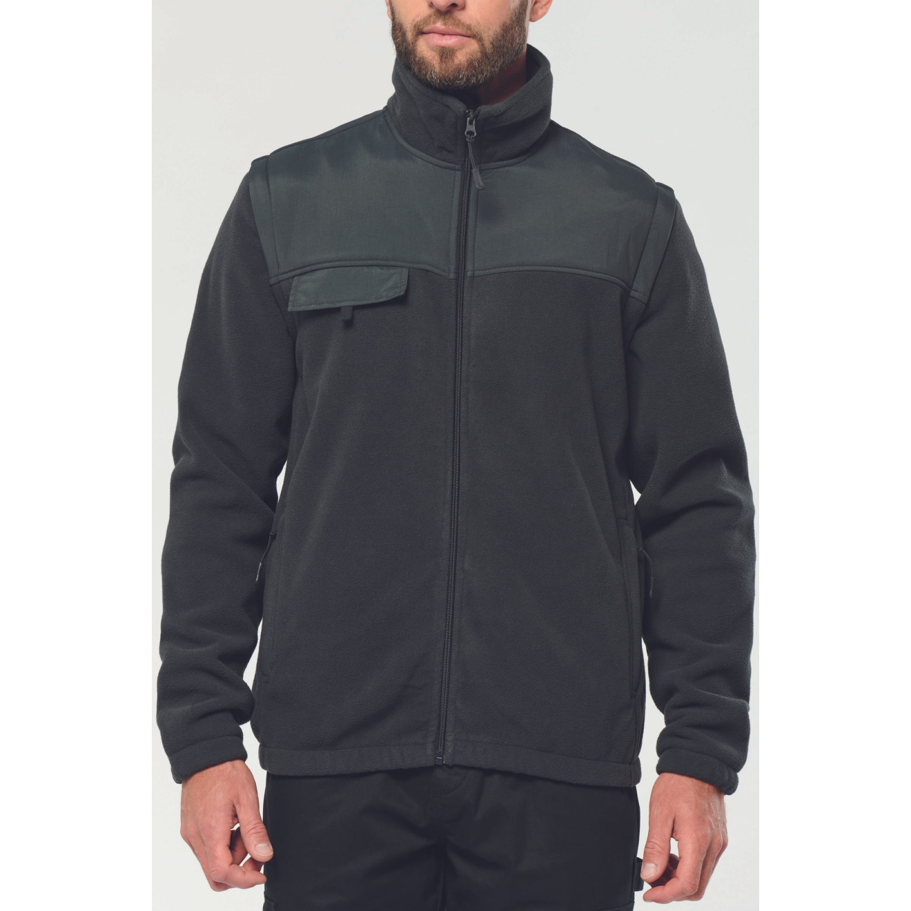 Fleecejacke 2 in 1 mit abnehmbaren Ärmeln | bis 4XL