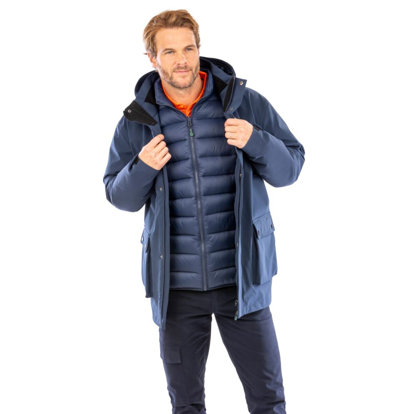 Wattierte 3-in-1 Ripstop Jacke | bis 4XL