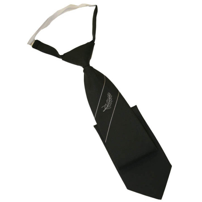 Bestatterkrawatte (Regattes) Motiv PALMWEDEL | schwarz