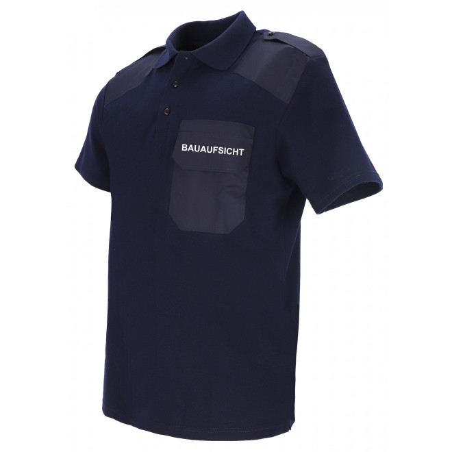 SECURITY-Polo mit Schulterklappen, Brusttasche & Besatz | bis 6XL