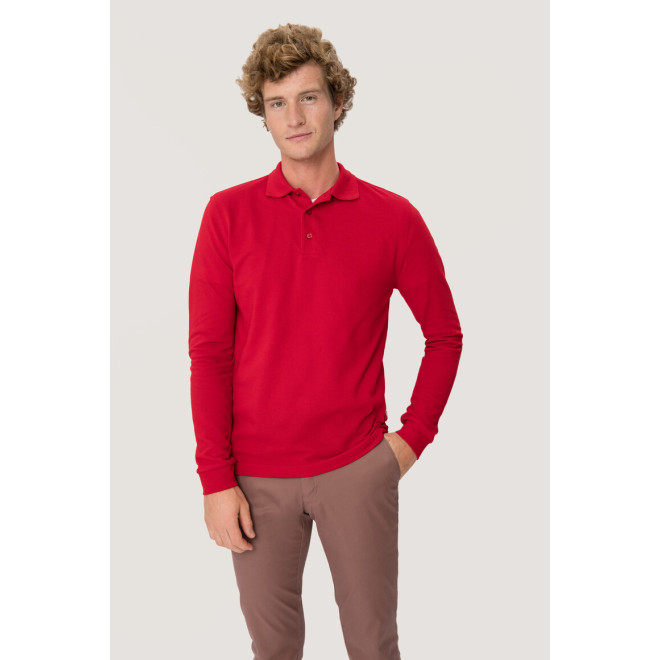 Premium Performance Langarm-Polo - Mischgewebe| bis 6XL