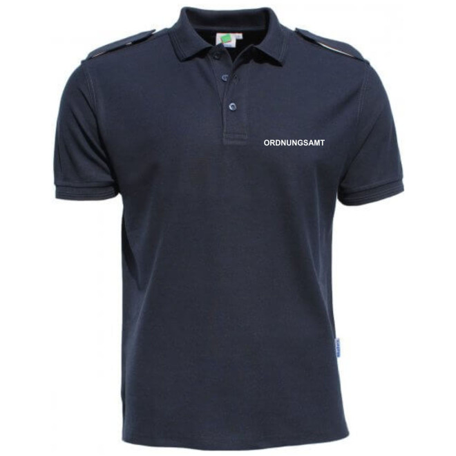 Dienst-Poloshirt mit Schulterklappen - Mischgewebe | bis 6XL