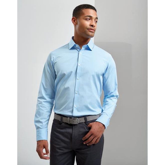 Popelin-Stretch Hemd 1/1-Arm | bis 4XL