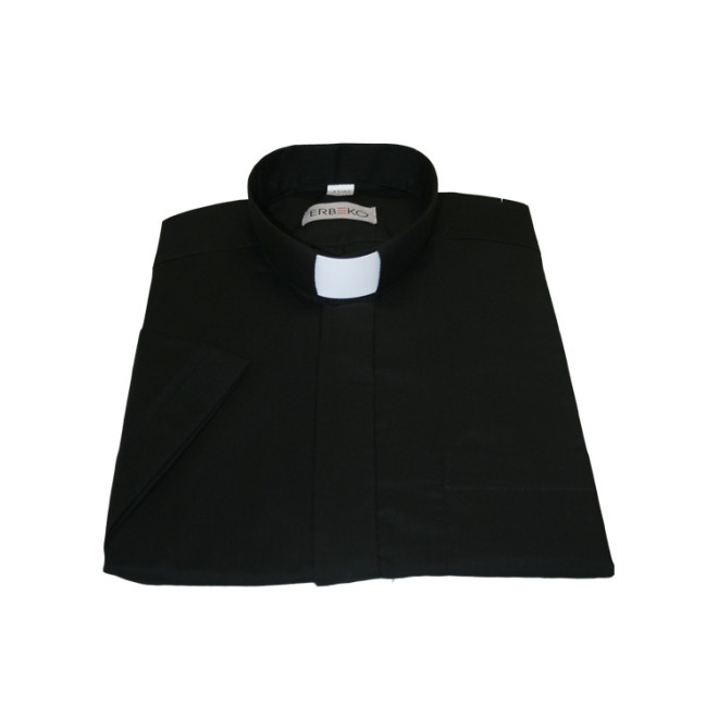 Collarhemd 1/2-Arm, schwarz