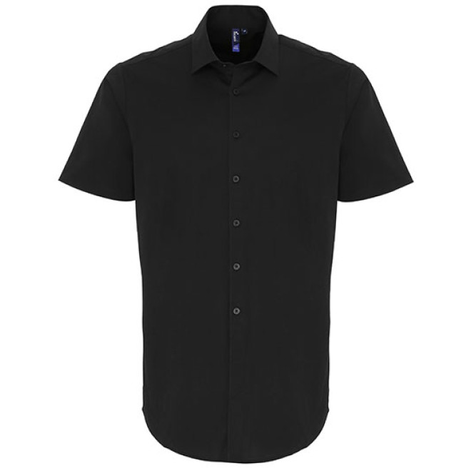 Popelin-Stretch Hemd 1/2-Arm | bis 4XL