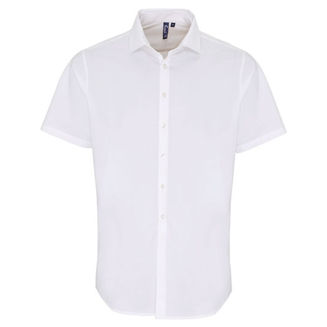 Popelin-Stretch Hemd 1/2-Arm | bis 4XL