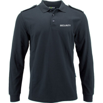 Langarm-Polo mit Schulterklappen | bis 4XL