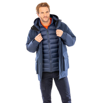 Wattierte 3-in-1 Ripstop Jacke | bis 4XL