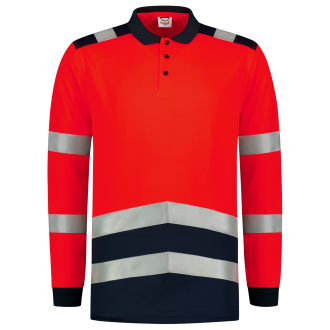 Warnschutz Langarm-Polo BICOLOR | bis 5XL