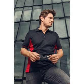 Men's Function Contrast Polo - Mischgewebe | bis 3XL