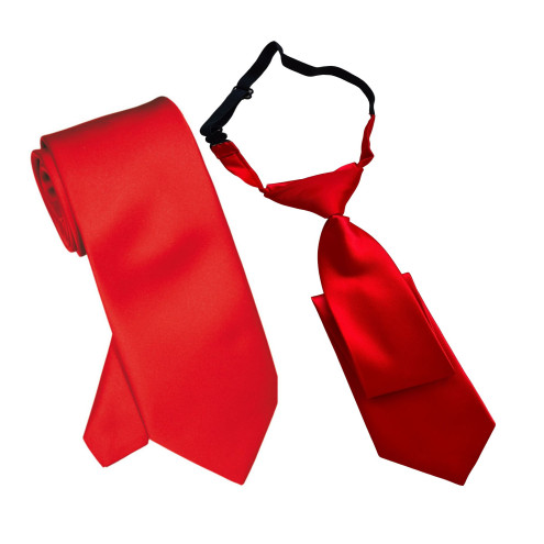 Krawatte: Langbinder oder Regattes | rot