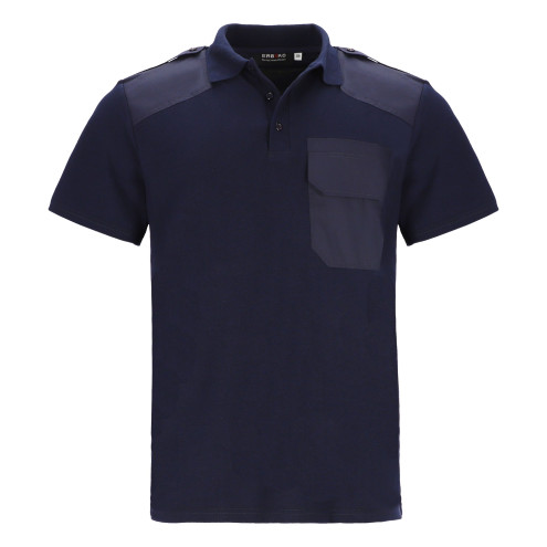 SECURITY-Polo mit Schulterklappen, Brusttasche & Besatz | bis 6XL