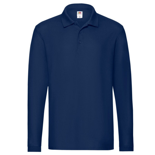 Premium Langarm-Polo, 100% Baumwolle | bis 3XL