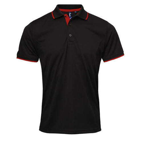 Mens Contrast Coolchecker Polo - Polyester | bis 4XL