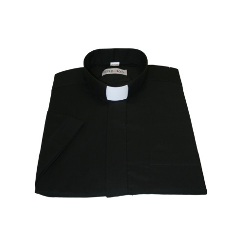 Collarhemd 1/2-Arm, schwarz